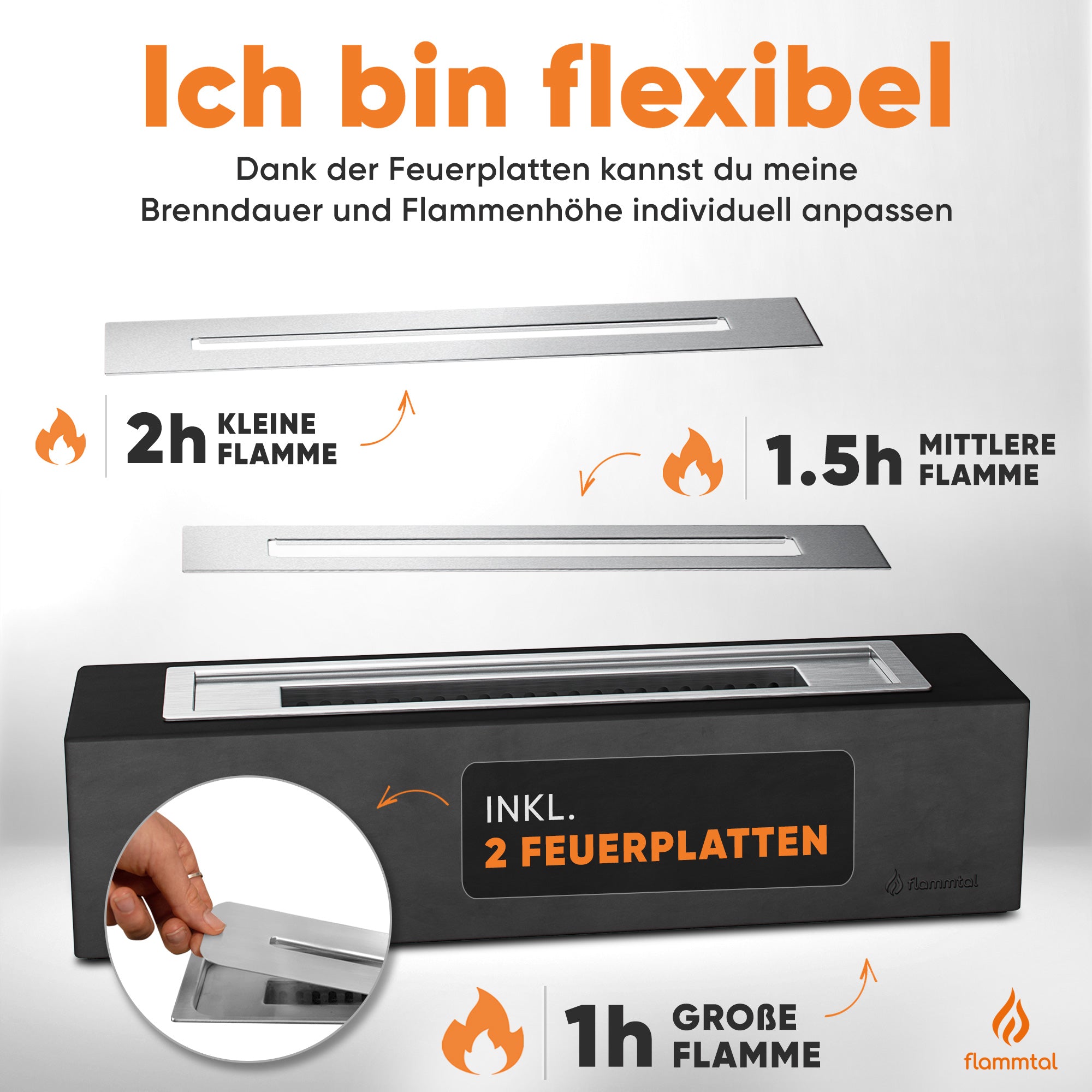 Tischfeuer BLOCK (Anthrazit)