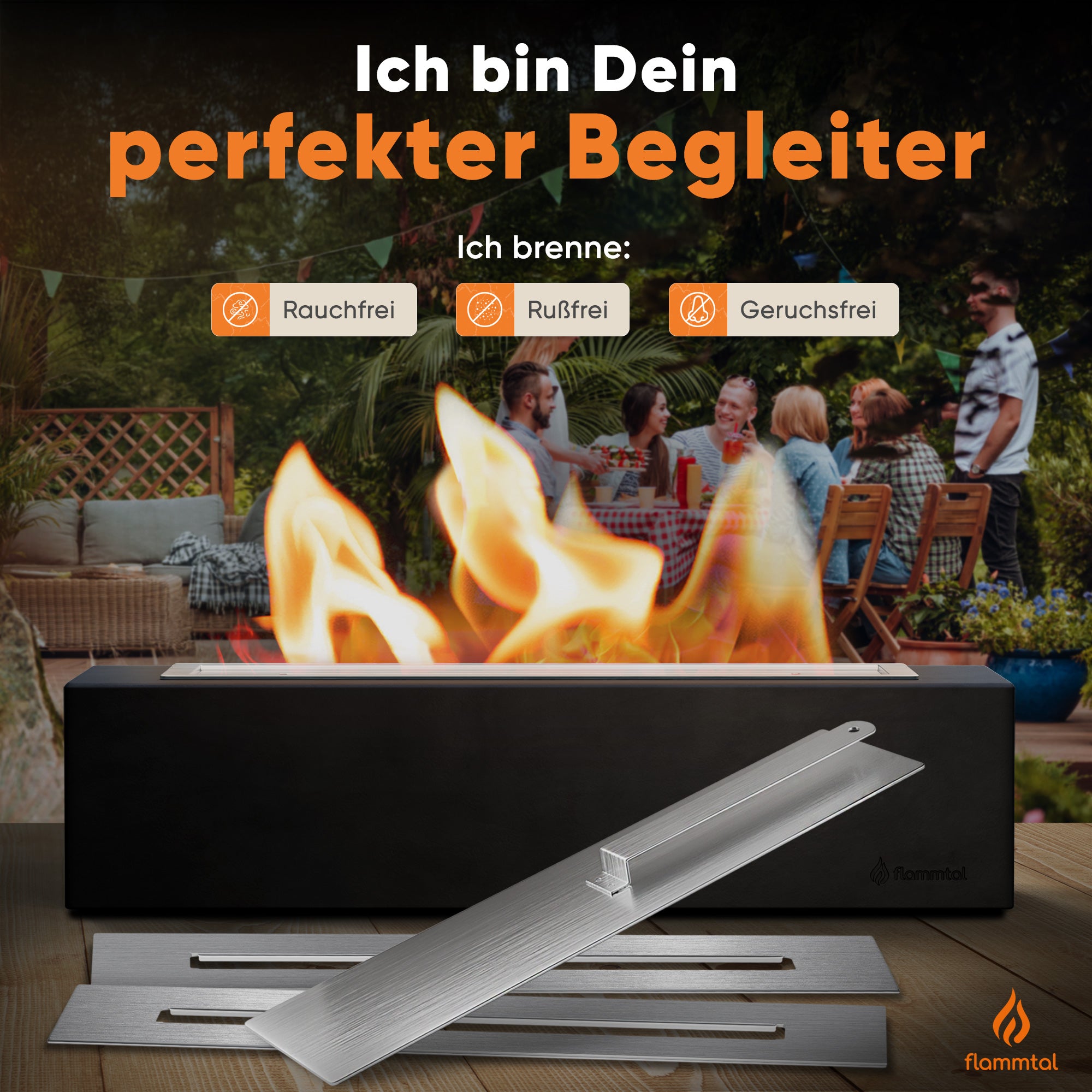Tischfeuer BLOCK (Anthrazit)