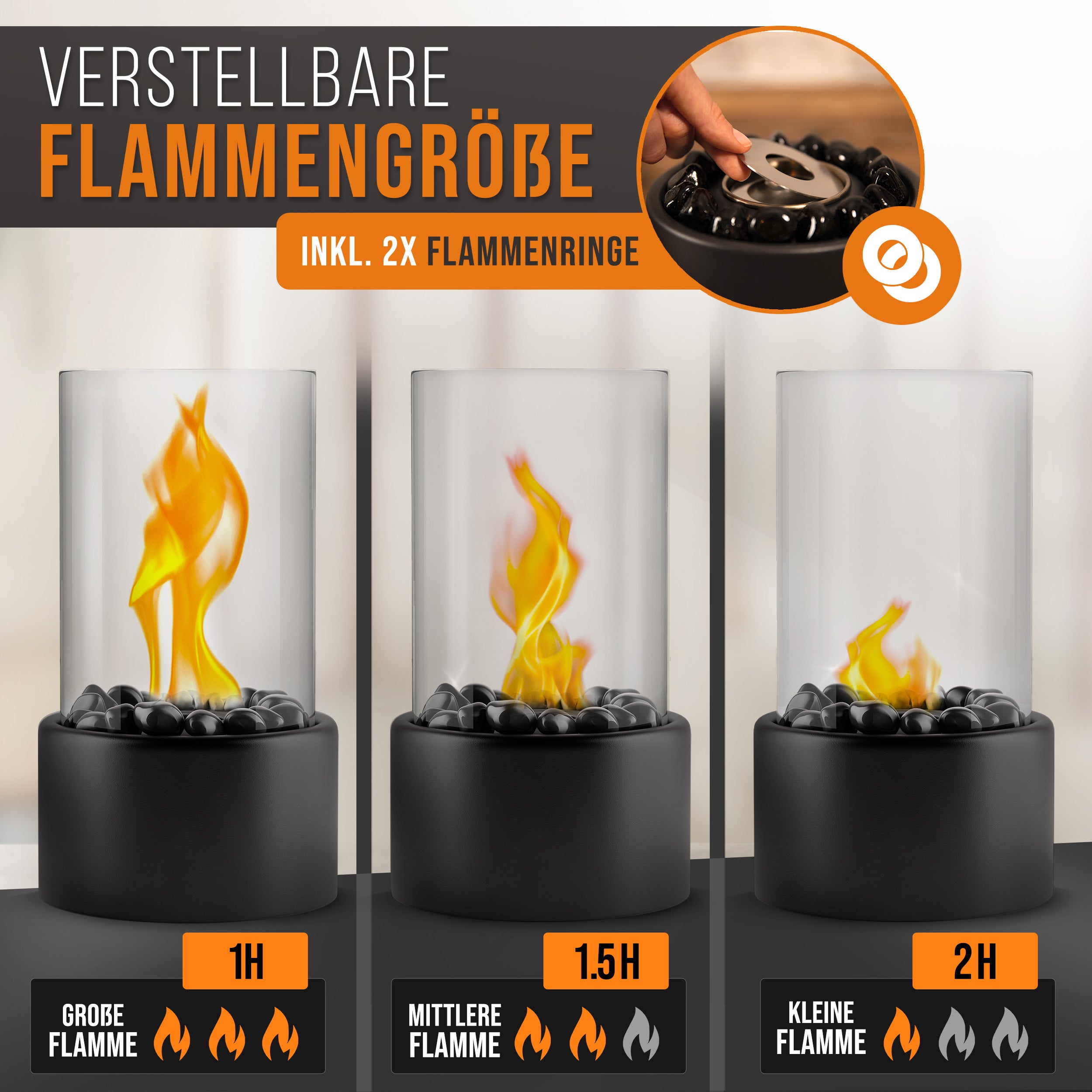 🔥Bundle🔥 - Tischkamin SPARK + 6 Flaschen Bioethanol (Edelfeld)