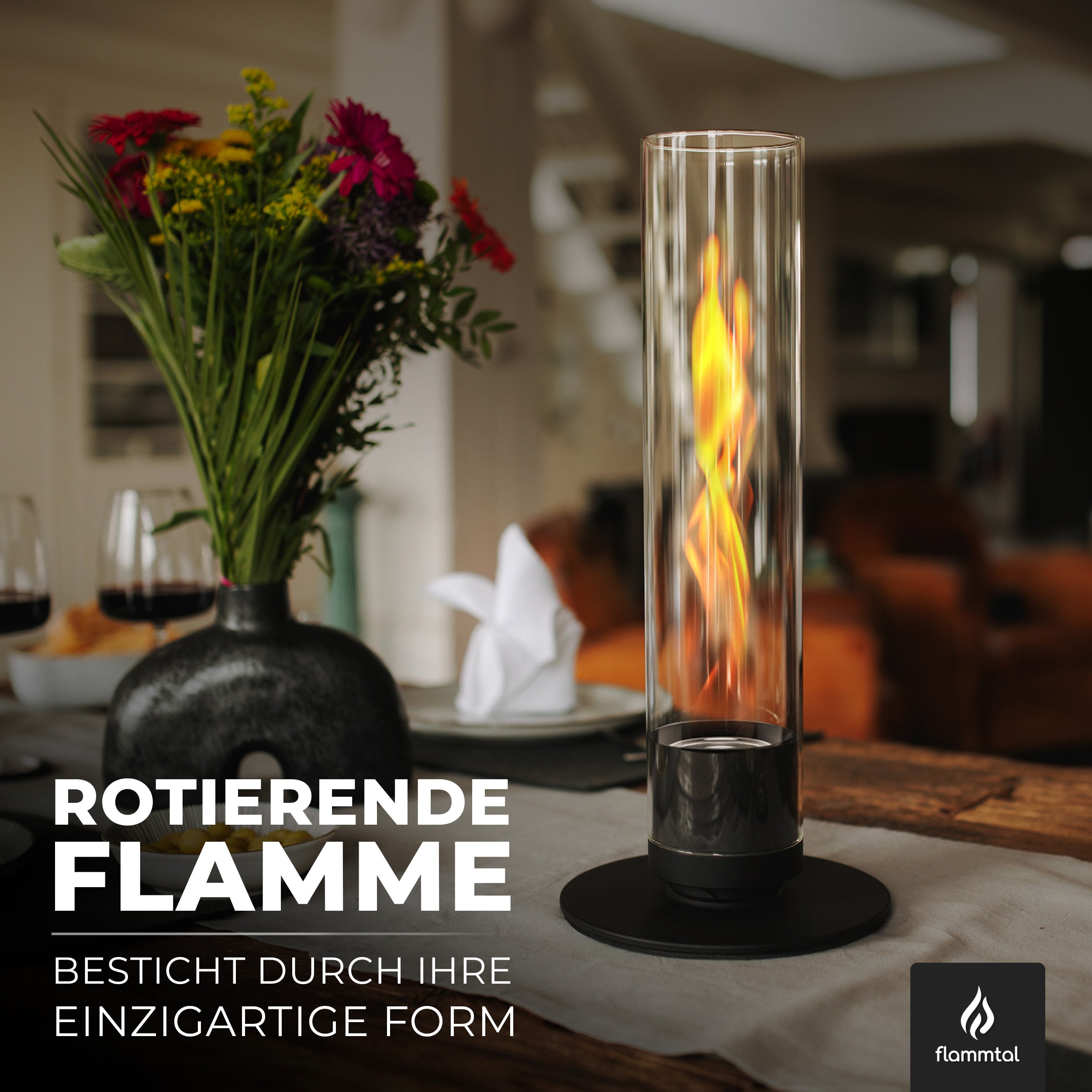 Tischfeuer HELIX (Schwarz)