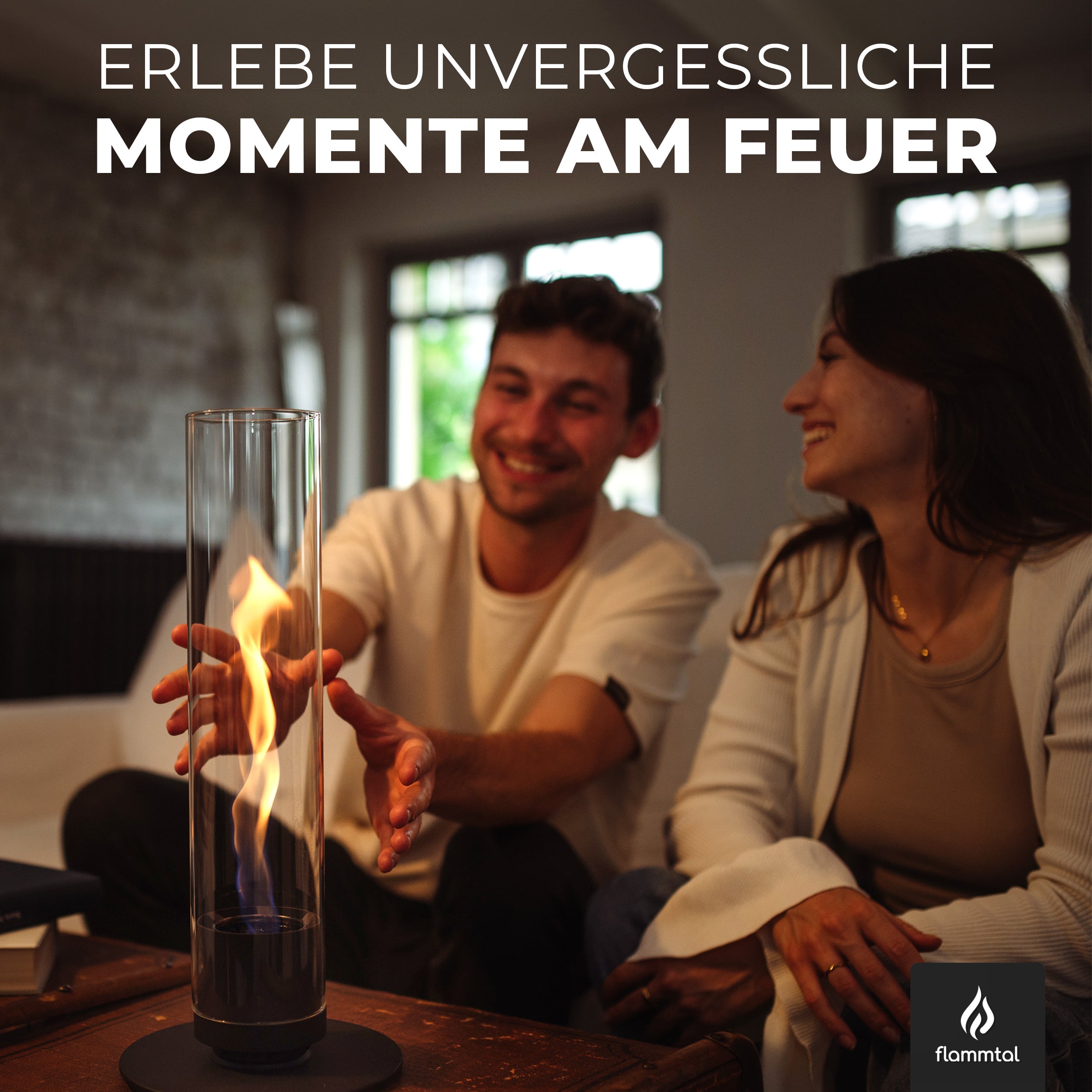 🔥Bundle🔥 - Tischfeuer HELIX (Schwarz) + 6 Flaschen Bioethanol