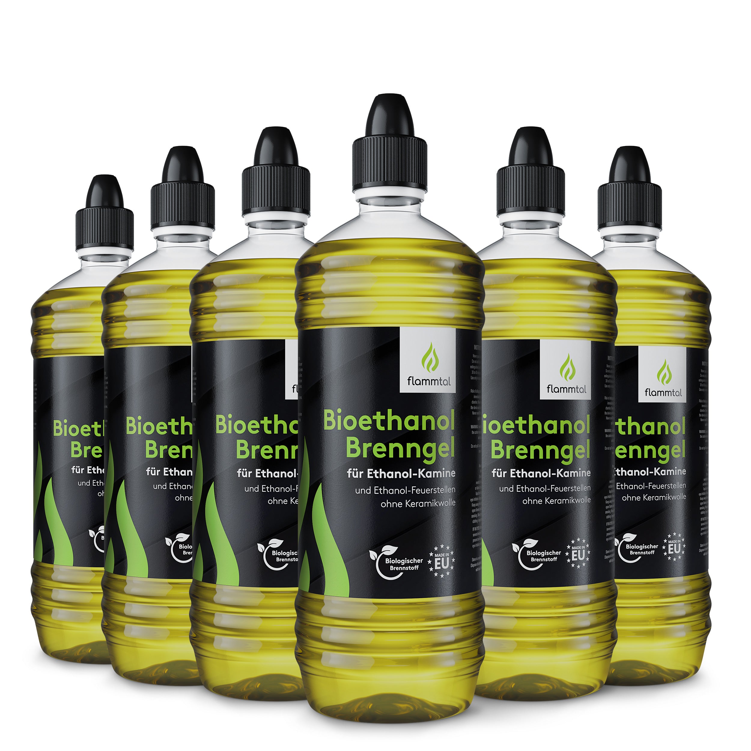 Bioethanol Brenngel (6 x 1 Liter) [Nur für Tischfeuer Helix]