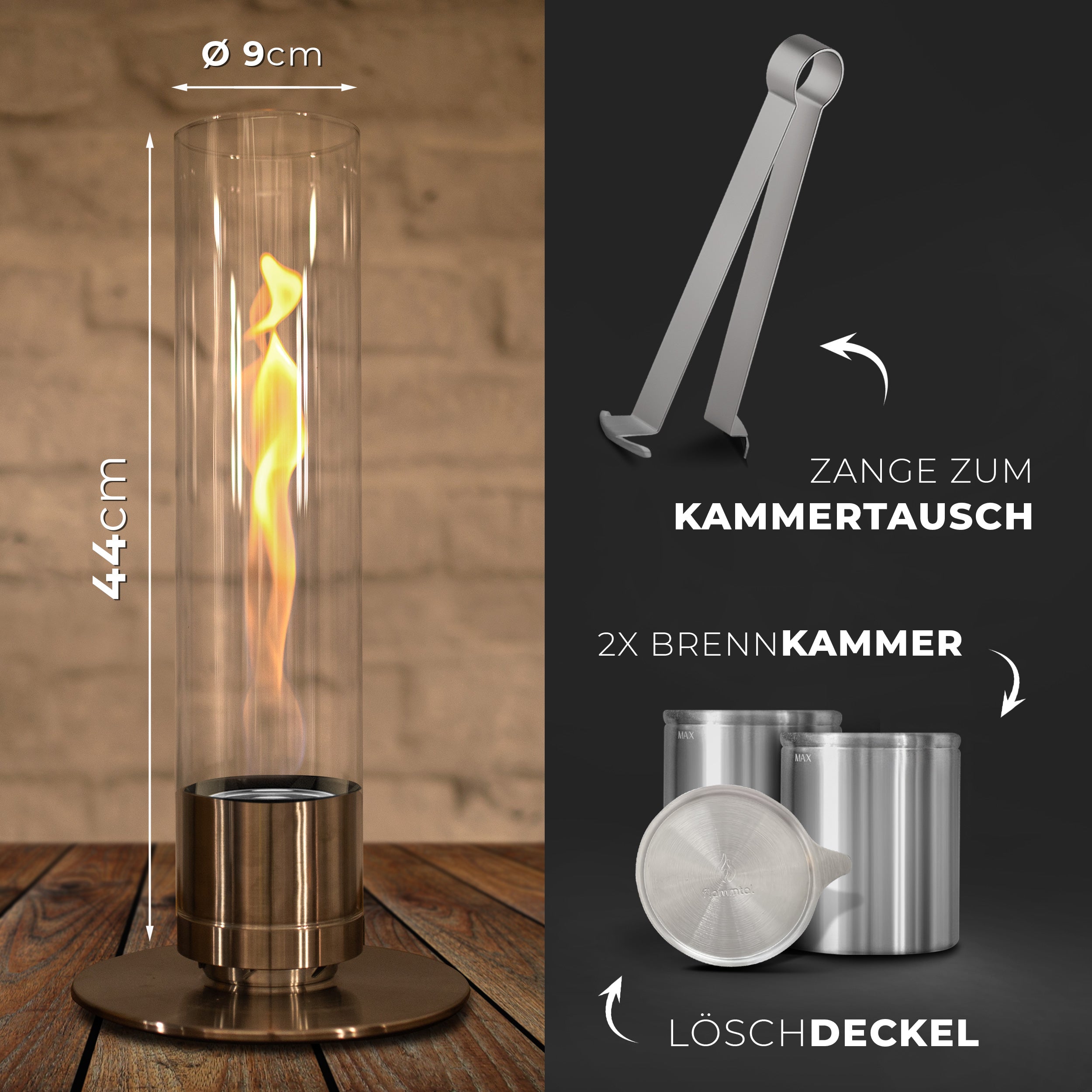 Tischfeuer HELIX (Silber)