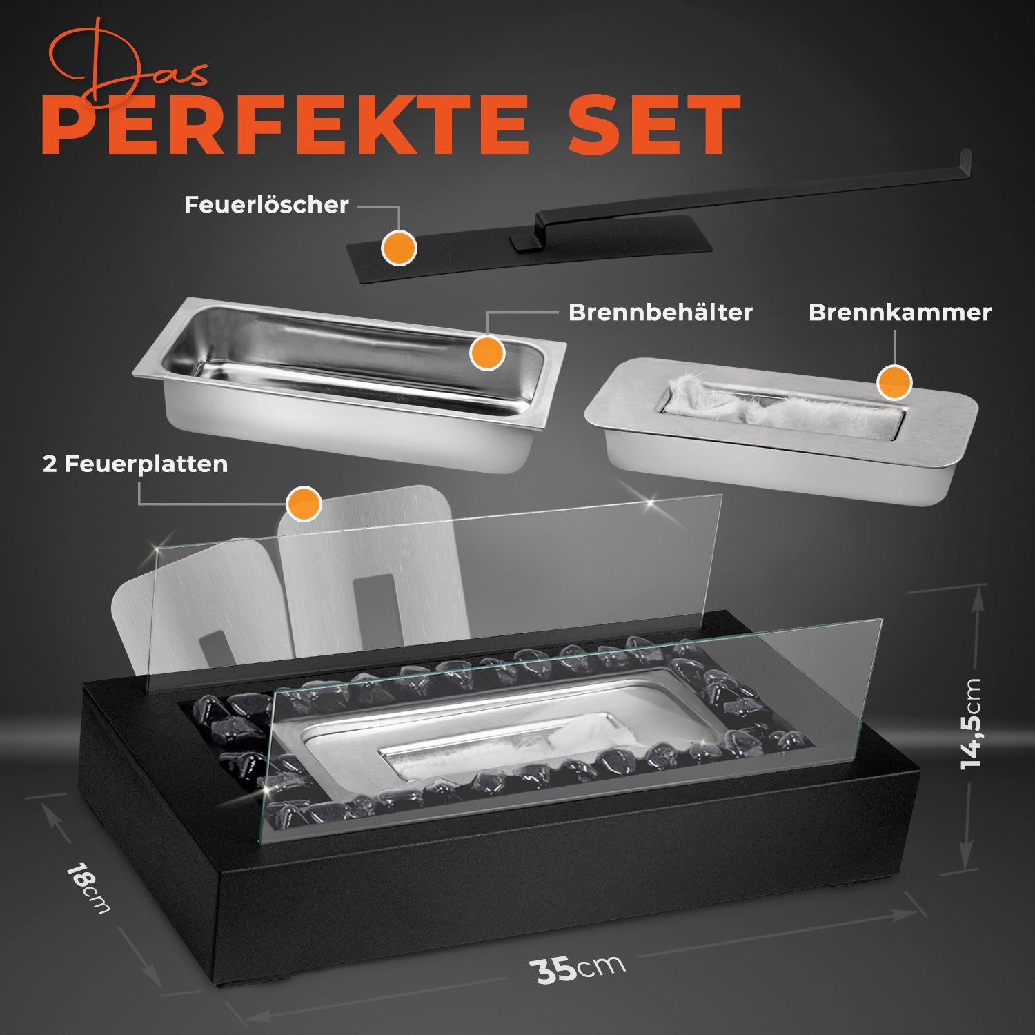 Tischkamin EMBER-Stone