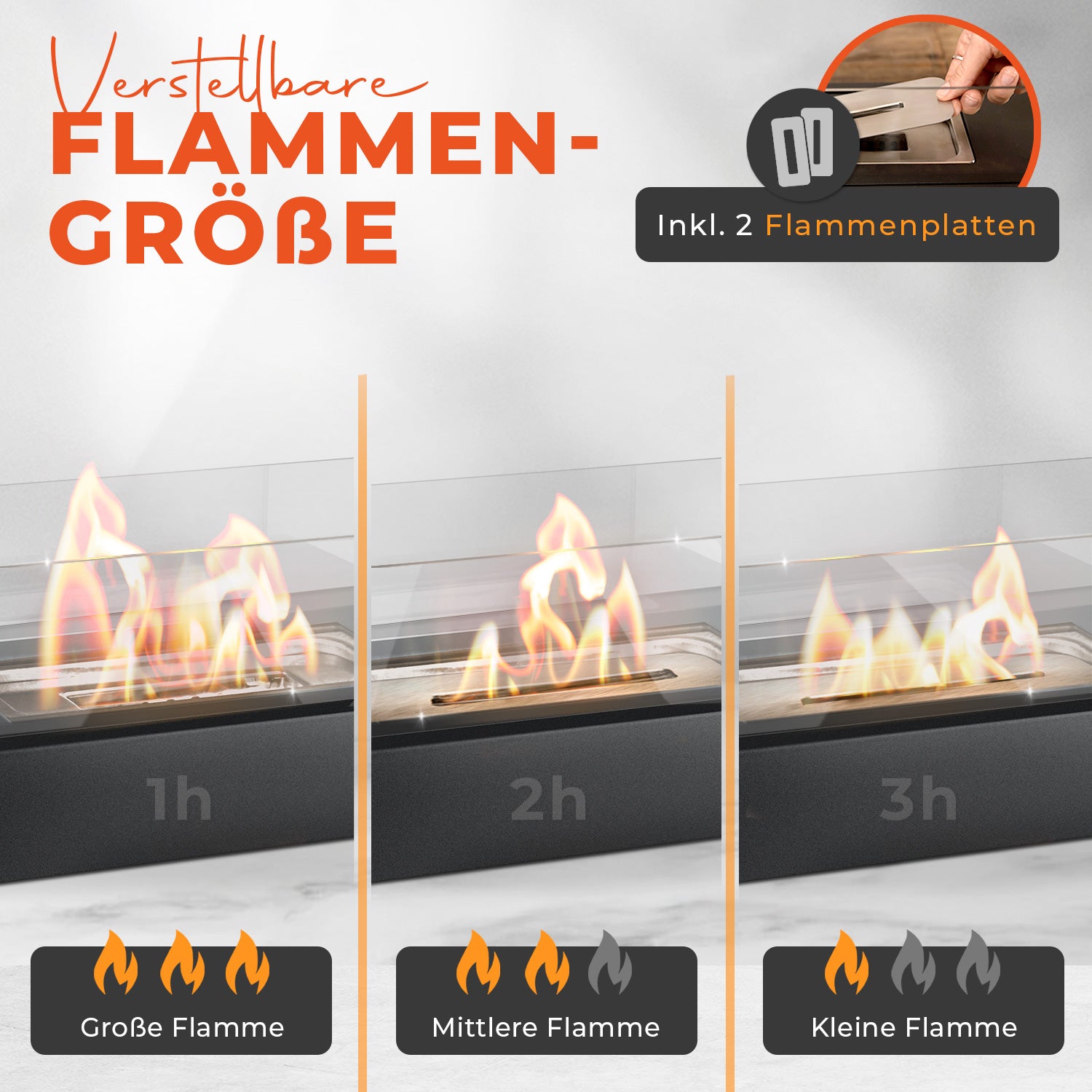 🔥Bundle🔥 - Tischkamin SQUARE + 6 Flaschen Bioethanol
