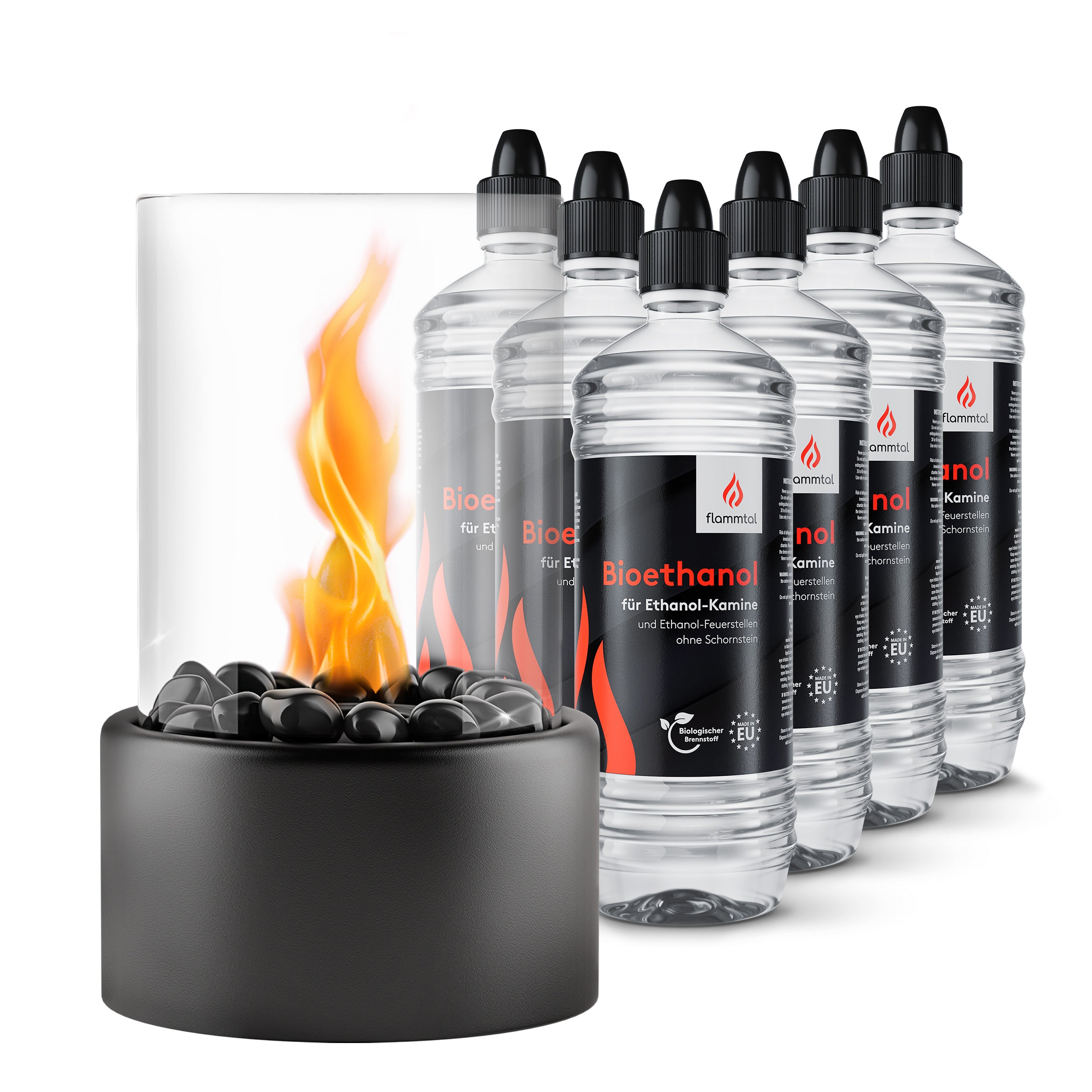 🔥Bundle🔥 - Tischkamin SPARK + 6 Flaschen Bioethanol (Edelfeld)